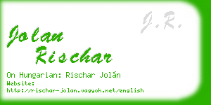 jolan rischar business card